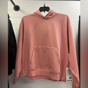 Lululemon women steady state oversized hoodie large pink TROS